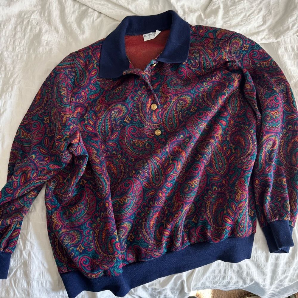 Alfred Dunner Multicolor Paisley Men's Sweater